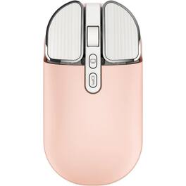 SKRAN - Simple Design Easy Use Cute Wireless Mouse, 2.4G/Bluetooth, Silent Click, 60-Day Battery for Office Library Students - Wireless - Pink
