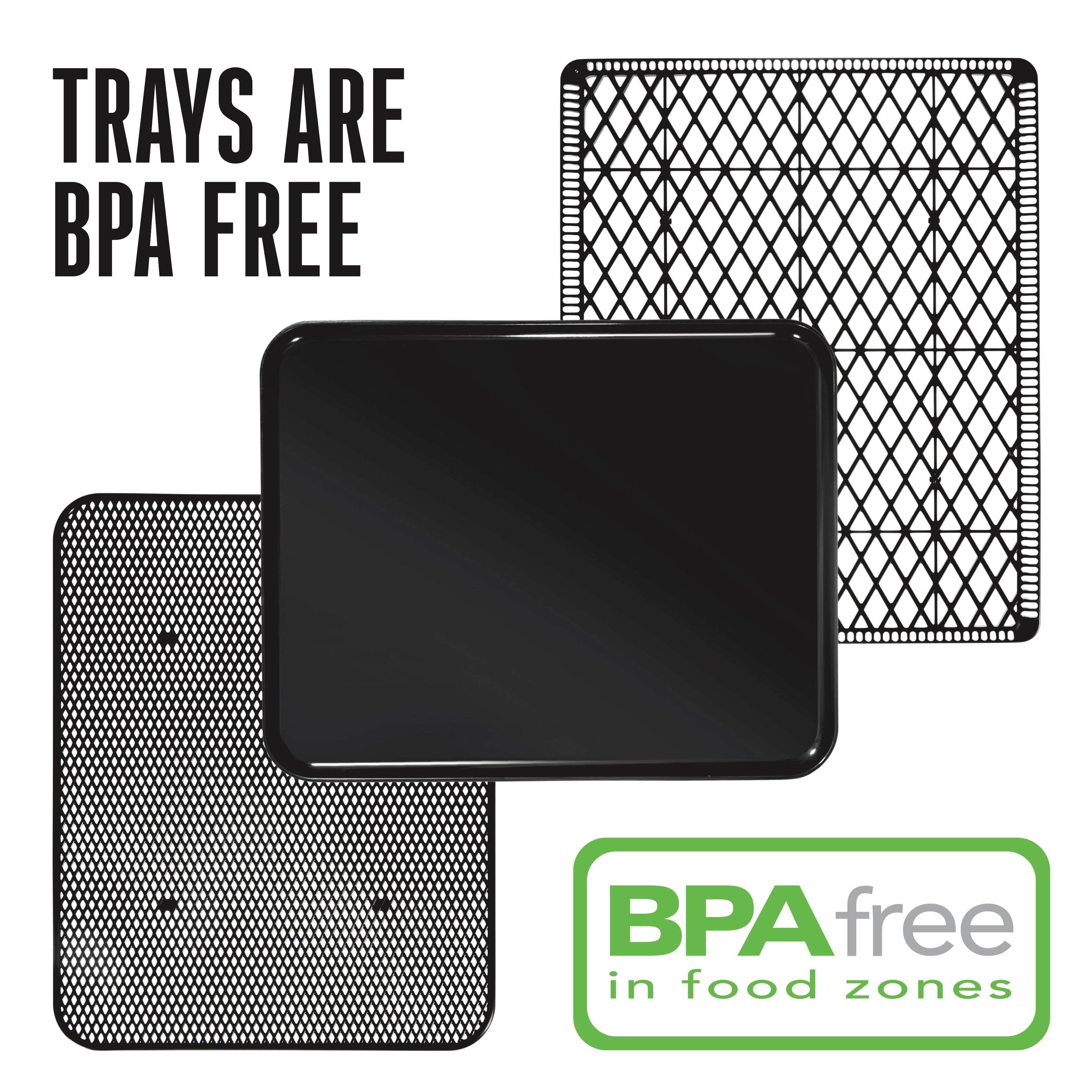 TRAYS ARE BPA FREE  
BPA free in food zones