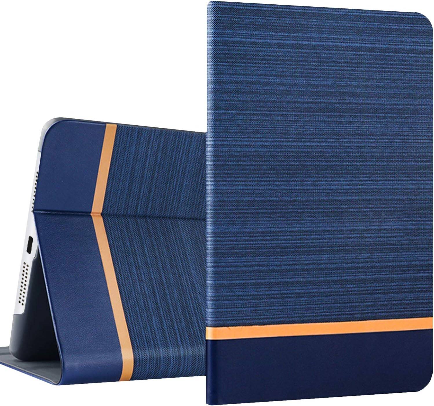 Front. DuraSafe Cases - iPad Pro 10.5" 2017 & iPad Air 3 10.5" 2019 Fabric Texture Flip Cover with Auto Sleep/Wake A1701 A1709 A1852 A2152 A2123 - Navy Blue.