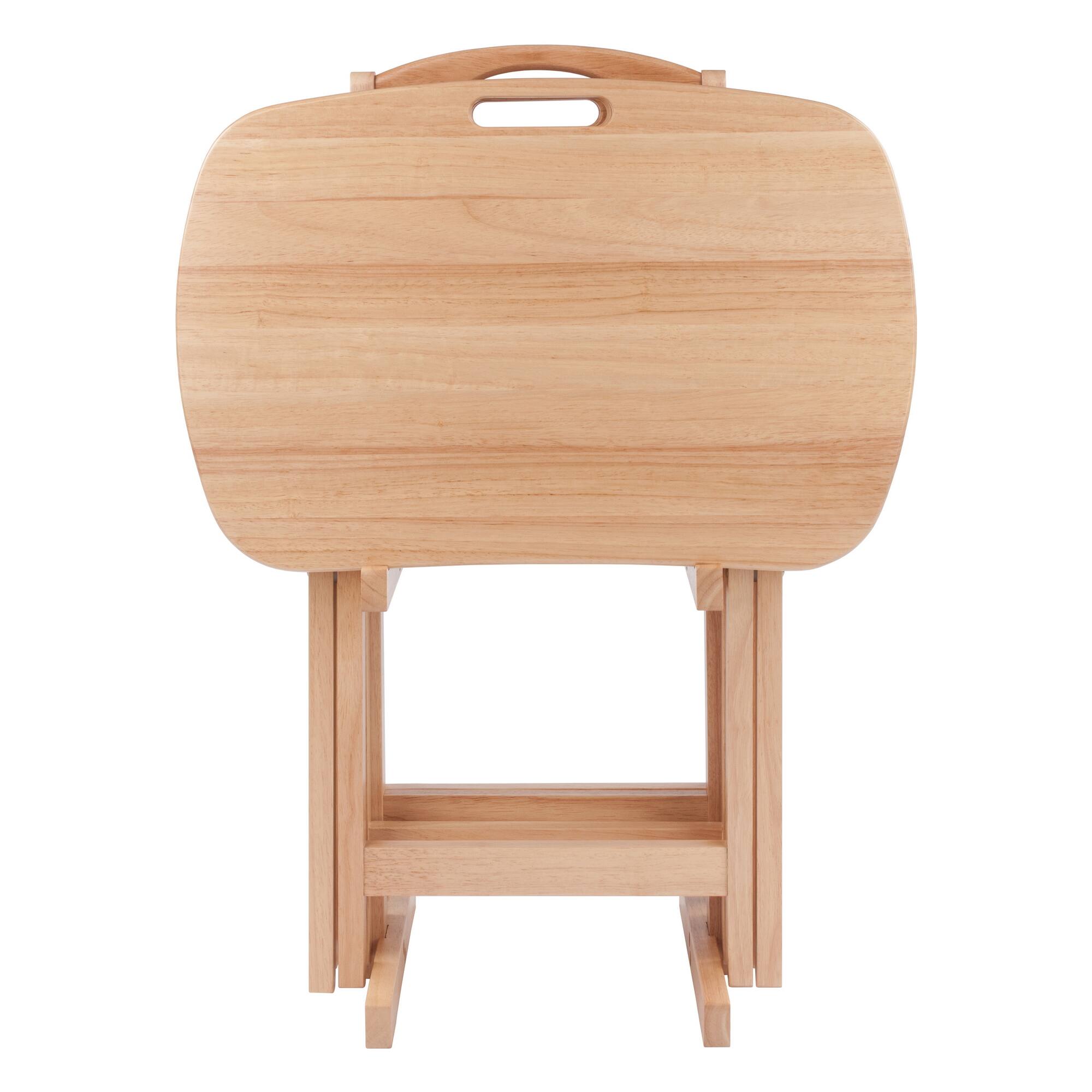 Alt View 3. Winsome Wood - Lucca 5-pc Snack Table Set - Natural.