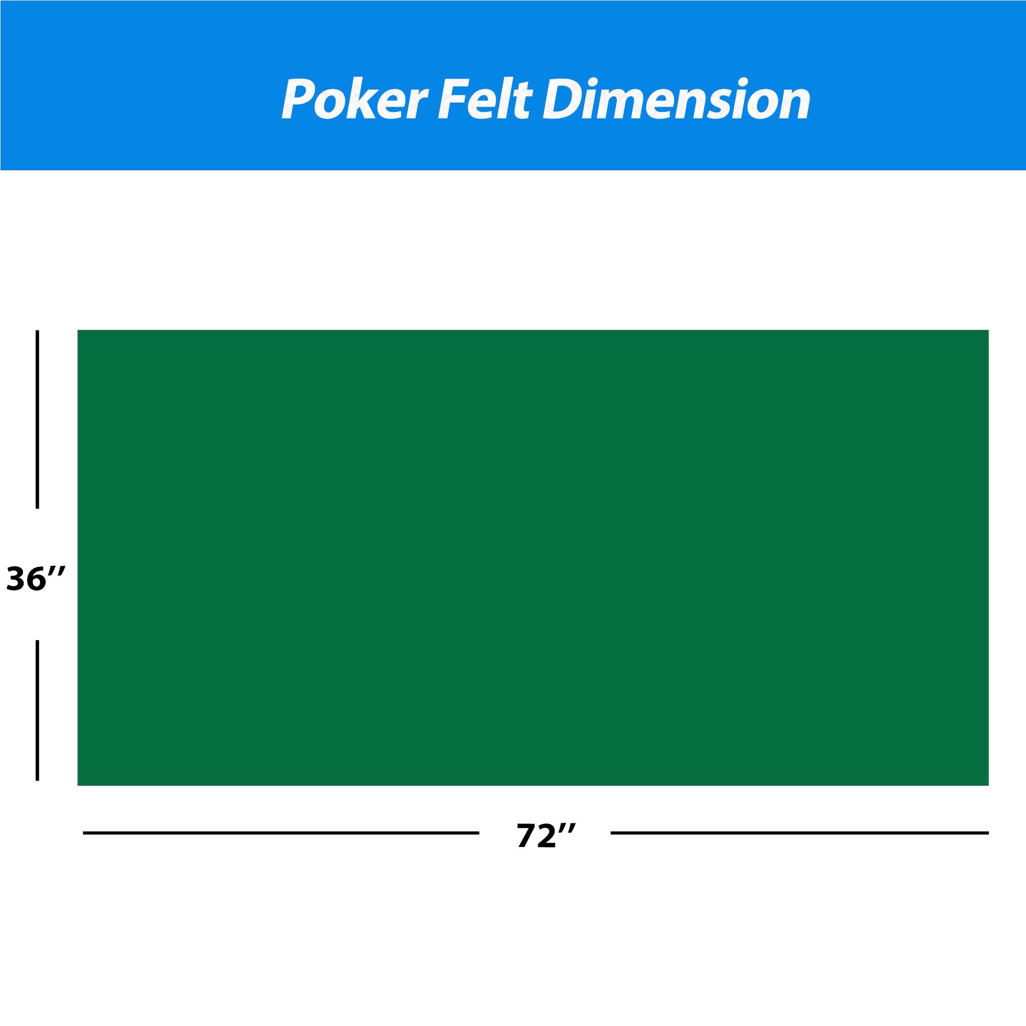 Poker Felt Dimension 36" x 72"