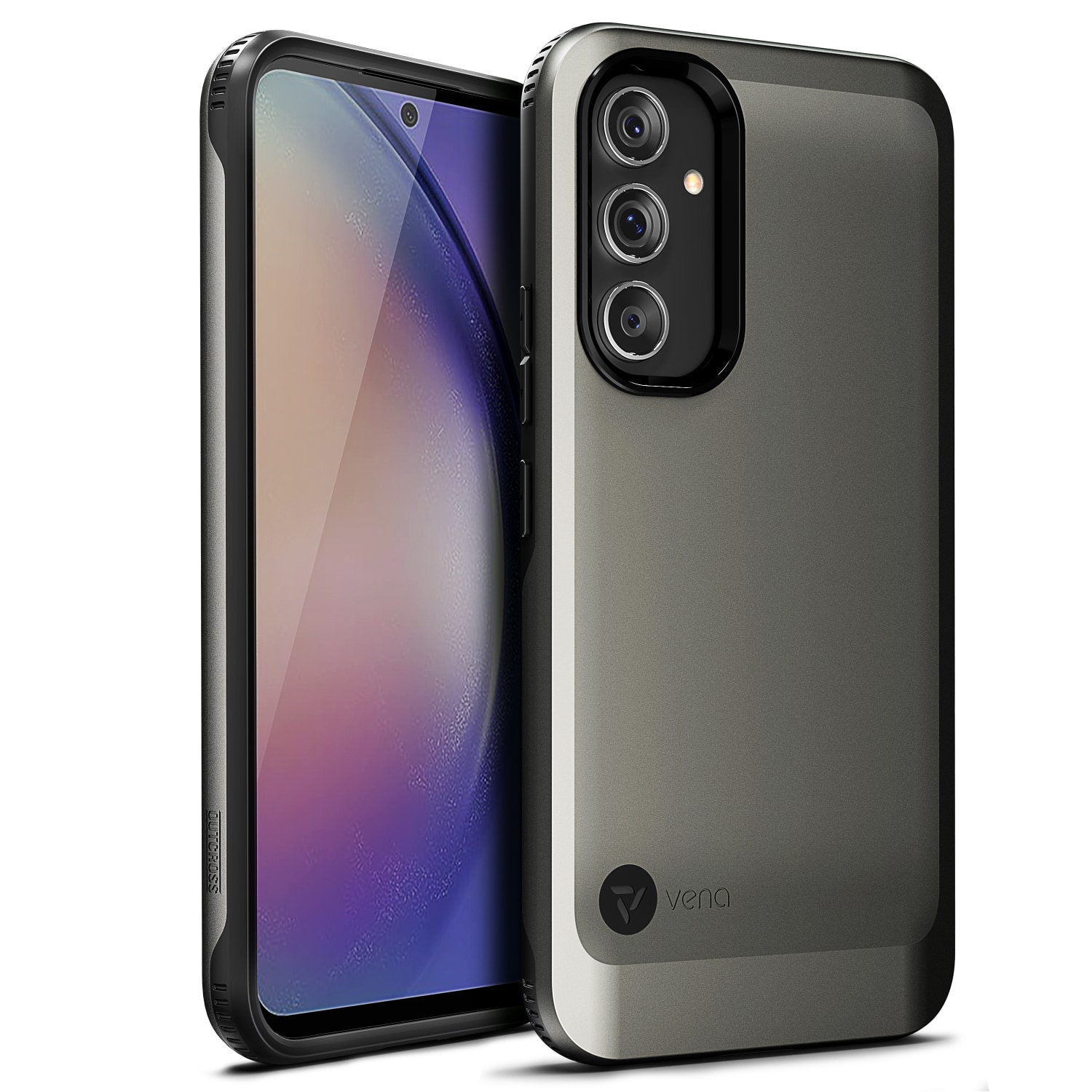 Photos - Case Samsung Vena - OutCross for  Galaxy A54  with Military Grade Dual Layer Drop Protection - Graphite Gray - Multicolored VN 