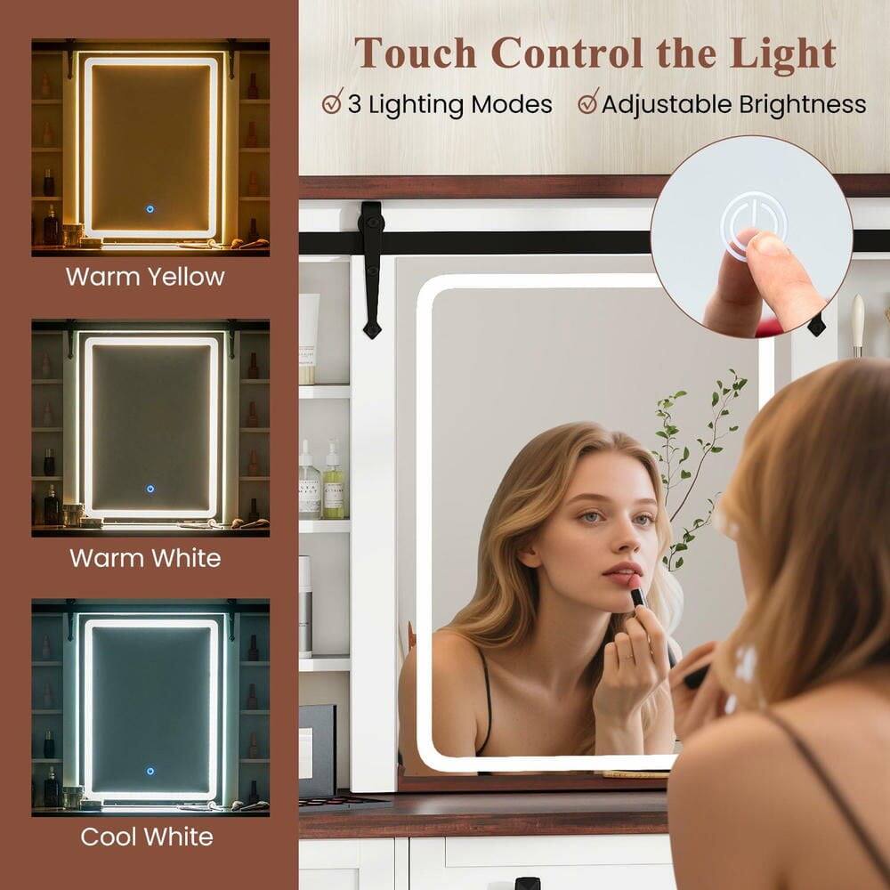 Touch Control the Light  
3 Lighting Modes  
Adjustable Brightness  
Warm Yellow  
Warm White  
Cool White