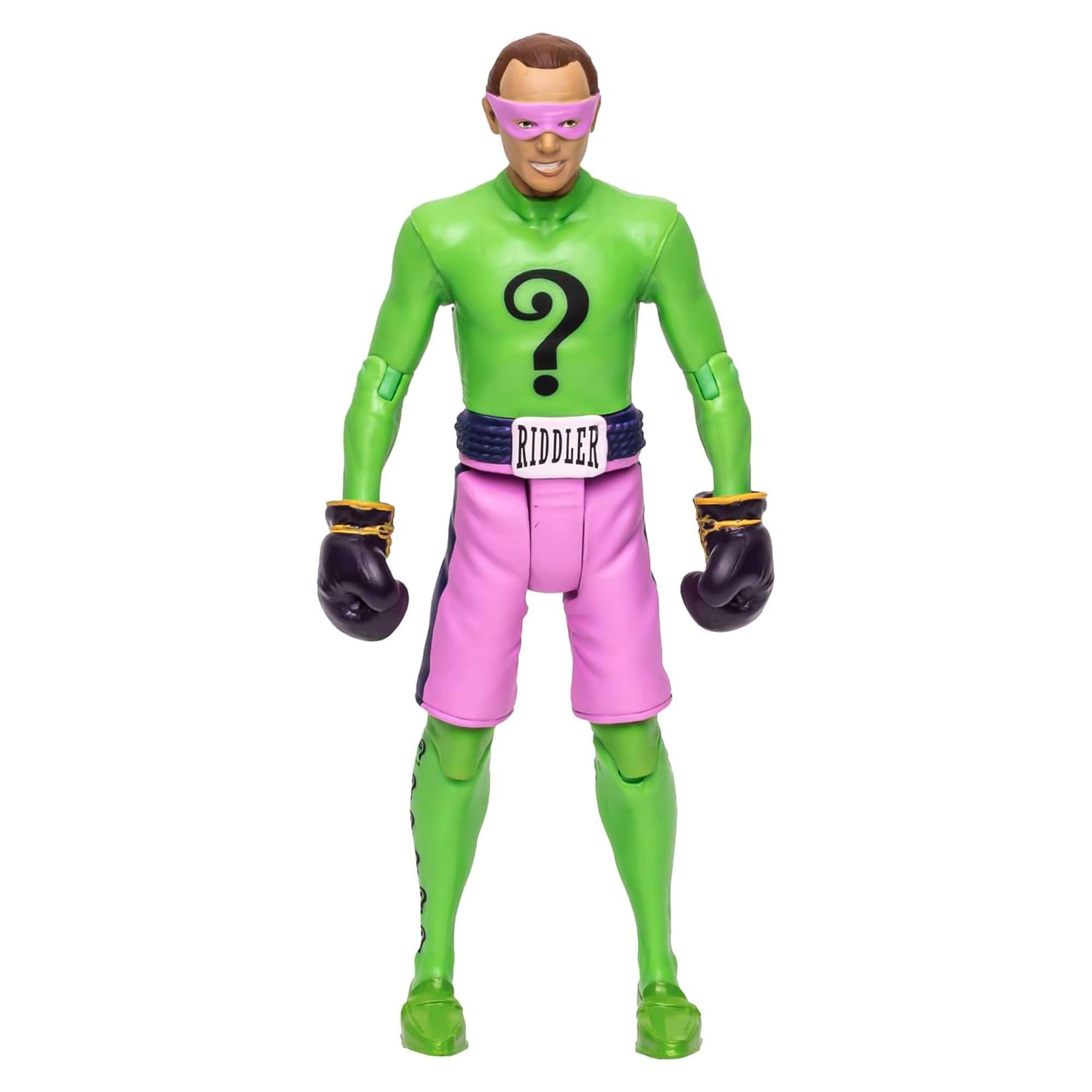 Front. McFarlane Toys - DC Batman 1966 TV Series 5 Inch Action Figure | Riddler Boxing - Multi-Colored.