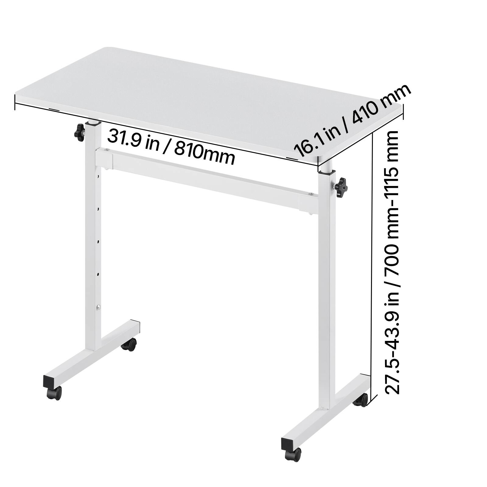 31.9 in / 810mm  
16.1 in / 410mm  
27.5-43.9 in / 700 mm-1115 mm