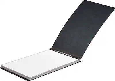 Front. ACCO - Pressboard Report Cover, Side Bound, Legal Size - Black.