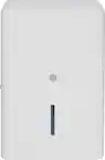 Front. GE - 50-Pint Portable Dehumidifier with Smart Dry - White.
