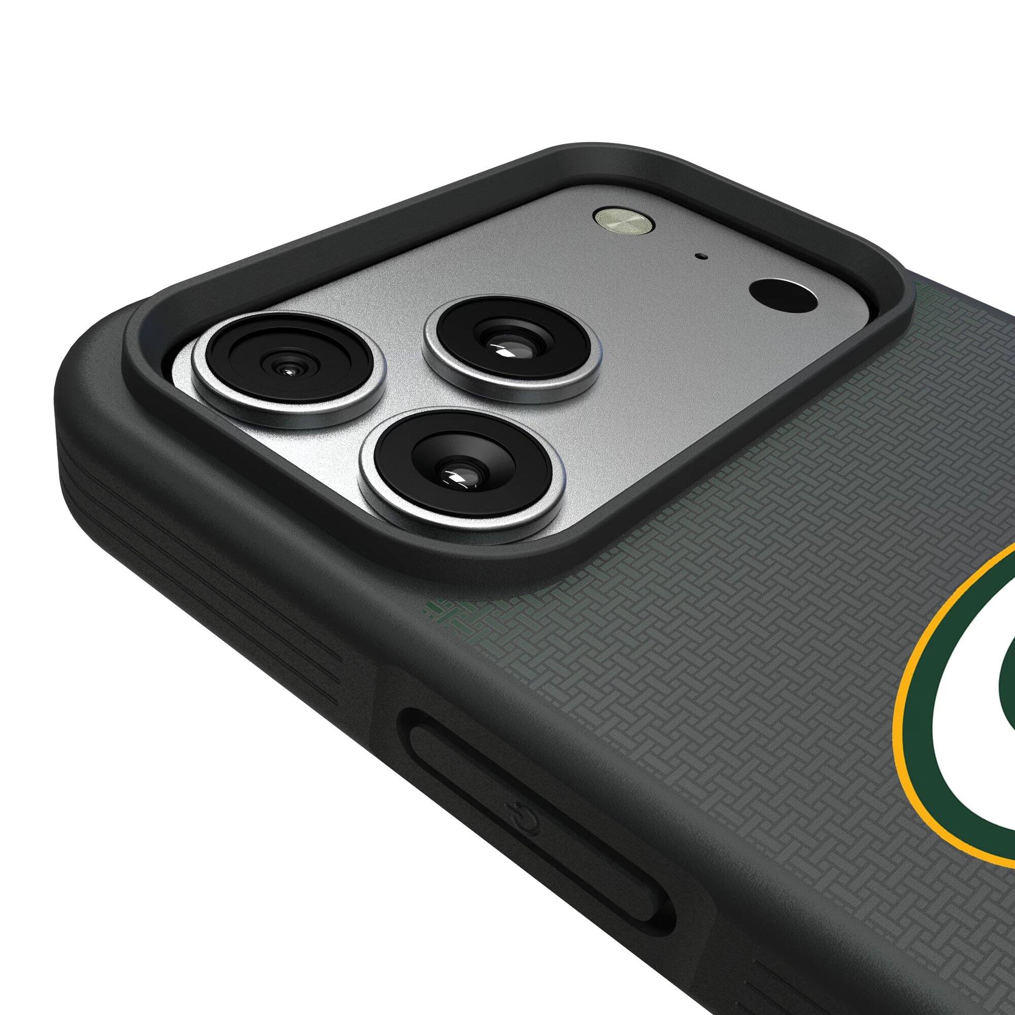 Alt View 2. Keyscaper - Green Bay Packers Bump Case with 8.2ft Drop Protection - 15 - Black.