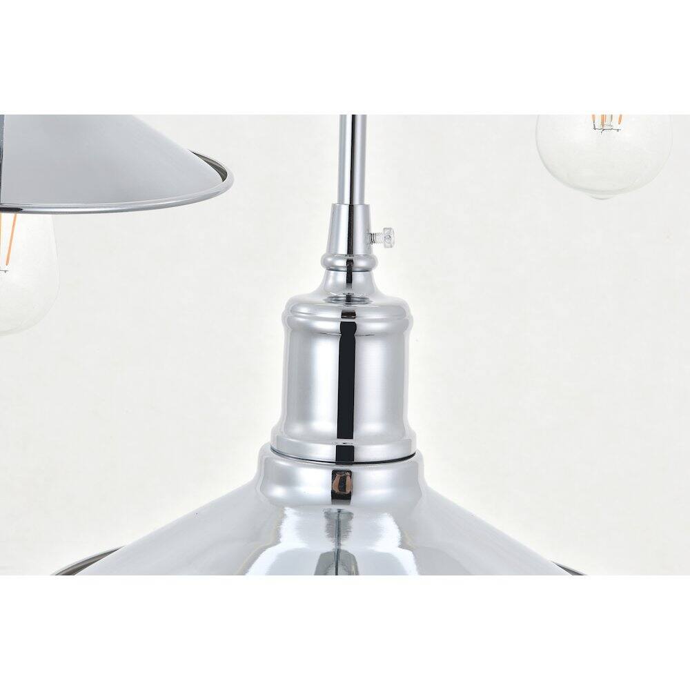 Alt View 1. Living District - Etude 3 Light Chrome Pendant - Chrome.