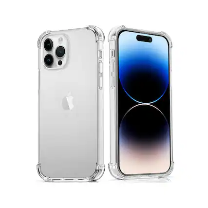 Front. Alpha Digital - Alpha Digital iPhone14 ProMax -clear/ Soft/ Flex- Anti-fingerprint & Full Protection - Clear.