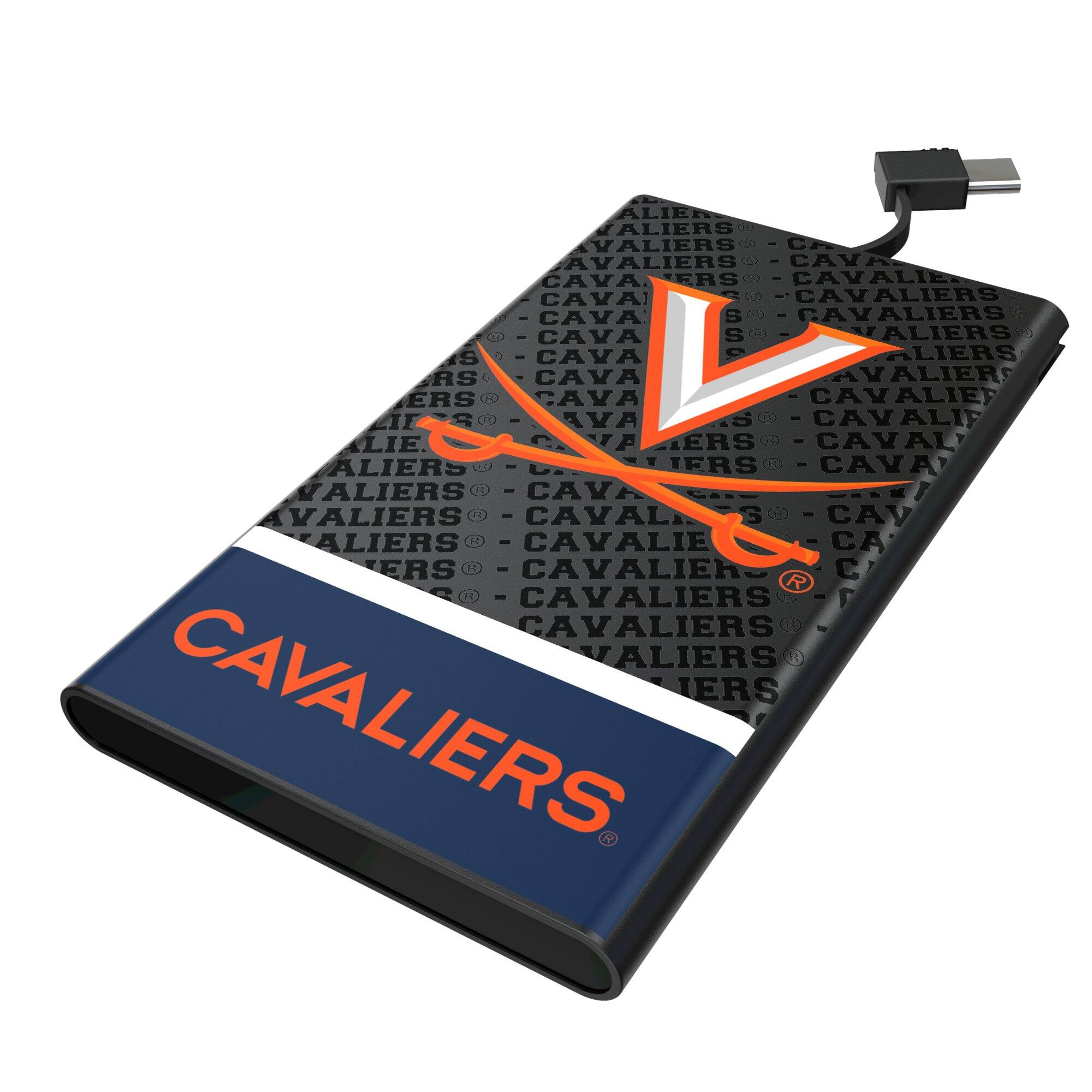 Keyscaper - Virginia Cavaliers Endzone Plus 5000mAh Flat Powerbank - Black