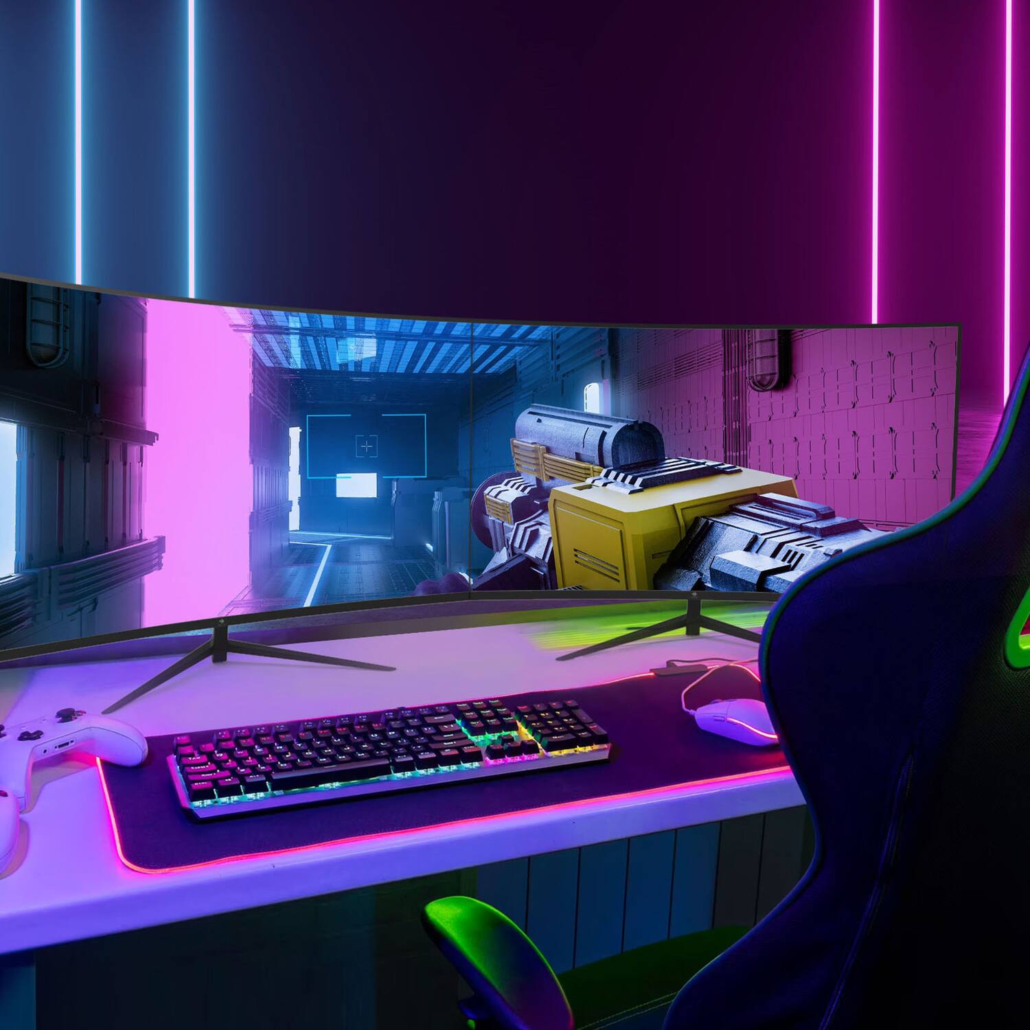 Alt View 1. Z Z-Edge - UG27P 27 inch 1080P Full HD 1920 x 1080 240 Hz 1 ms Curved Gaming Monitor, HDMI x 1, DP x 1 - Black.