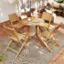 Alt View 1. Costway - 2 PCS Folding Patio Chairs with Inclined Backrest Teak Wood Outdoor Dining Chairs - Natural.