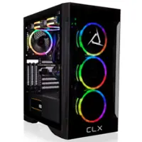 CLX - SET Gaming Desktop - AMD Ryzen 9 7900X - 32GB DDR5 5600 Memory - GeForce RTX 4080 Super - 1TB NVMe M.2 SSD + 4TB HDD - Black - Front_Zoom