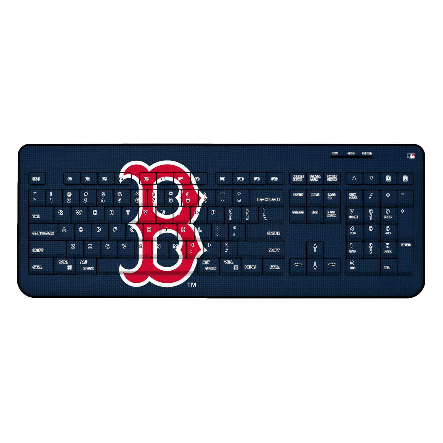 Keyscaper - Boston Red Sox Team Logo Wireless Keyboard - Multicolor