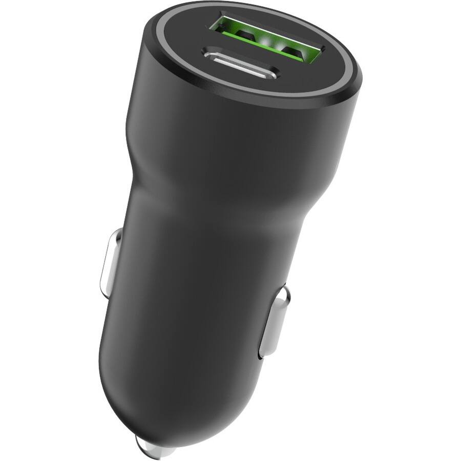 Alt View 2. 4XEM - 20W FAST CAR CHARGER 1 X USB-C 2 X USB-A WHITE - Black.
