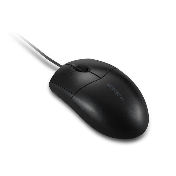 Angle. Kensington - Kensington Pro Fit Wired Washable Mouse - Rugged - Optical - Cable - Black - USB Type A - 1600 dpi - Scroll Wheel - 3 - Black.