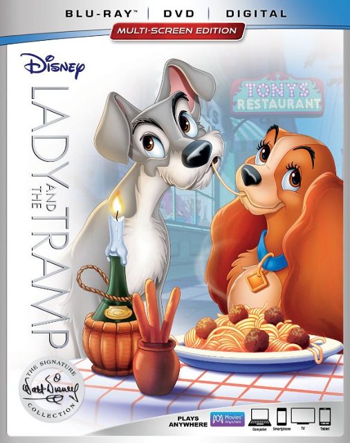 Front Standard. Lady and the Tramp [Signature Collection] [Includes Digital Copy] [Blu-ray/DVD] [1955].
