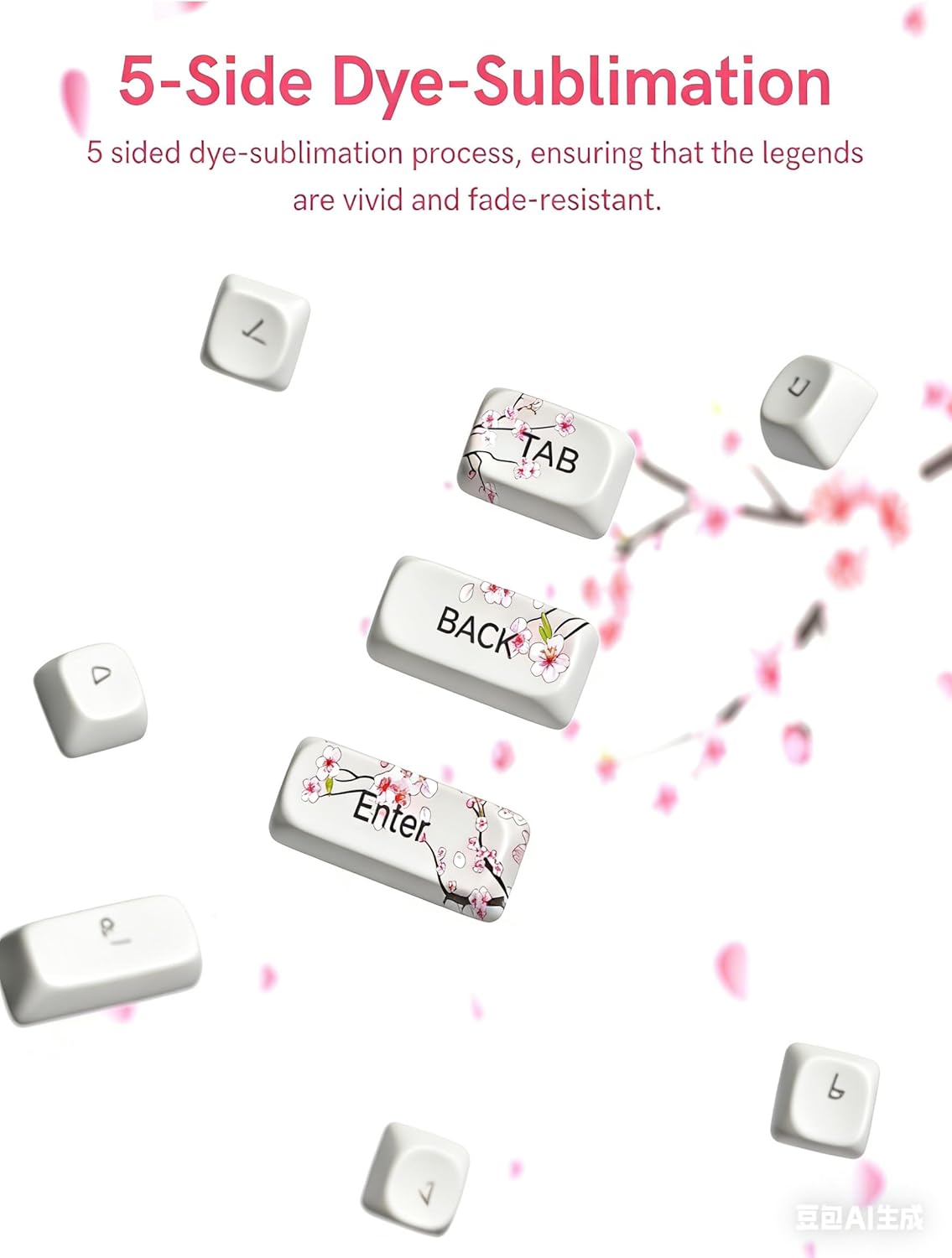 Womier PBT Keycap Set, MOA Profile Dye Sub Custom Keyboard Keycap for ...