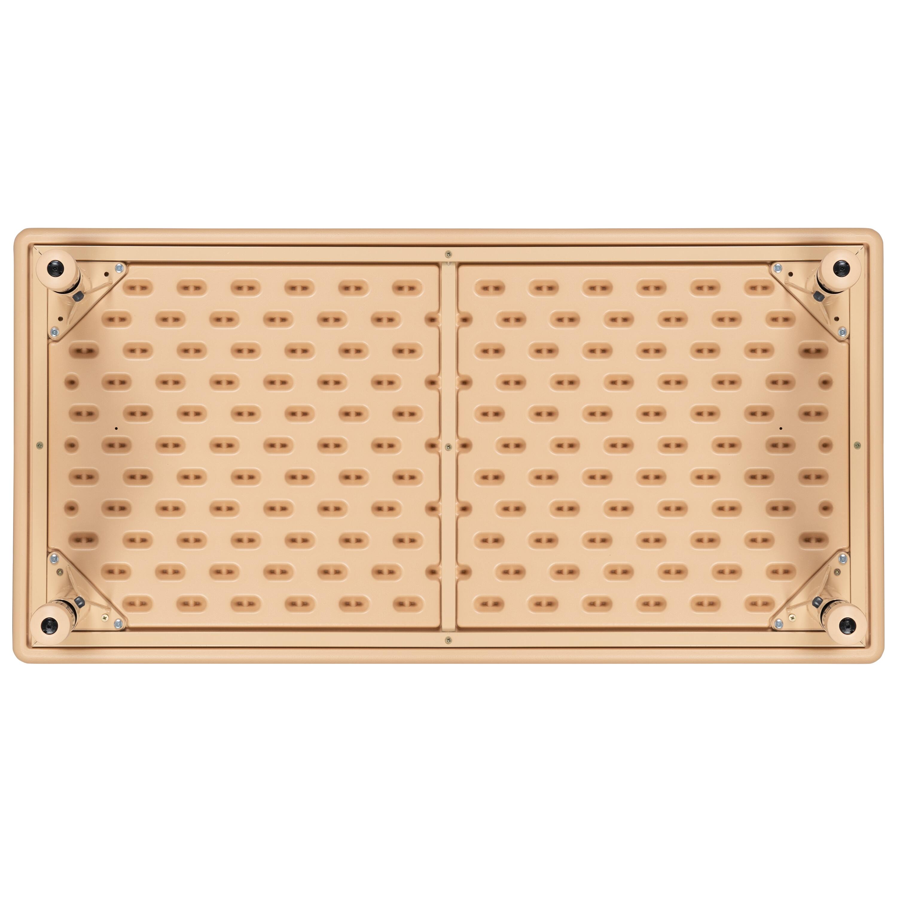 Alt View 7. Emma + Oliver - 24"W x 48"L Rectangular Plastic Height Adjustable Activity Table - Natural.