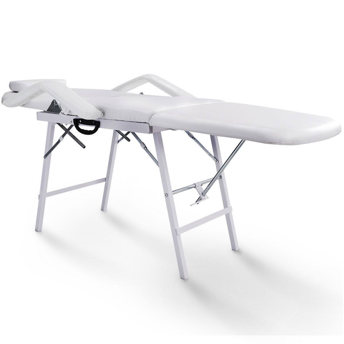 Alt View 7. Gymax - Gymax Tattoo Parlor Spa Salon Facial Bed Beauty Massage Portable White - white.