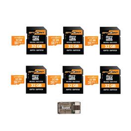Spypoint - MicroSD-32GB Memory Card (6-Pack) with Reader Bundle