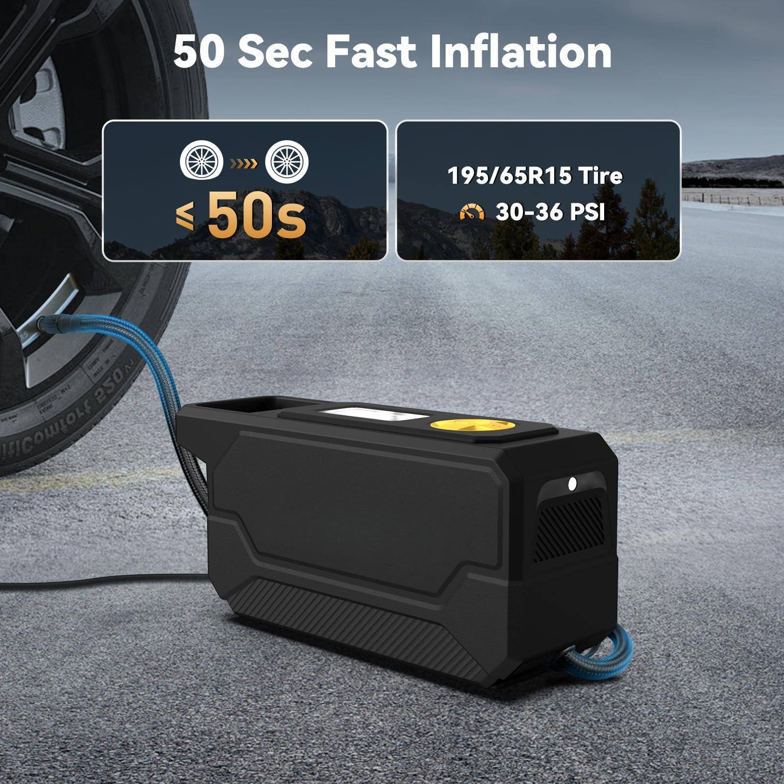 50 Sec Fast Inflation

50s

195/65R15 Tire

30-36 PSI