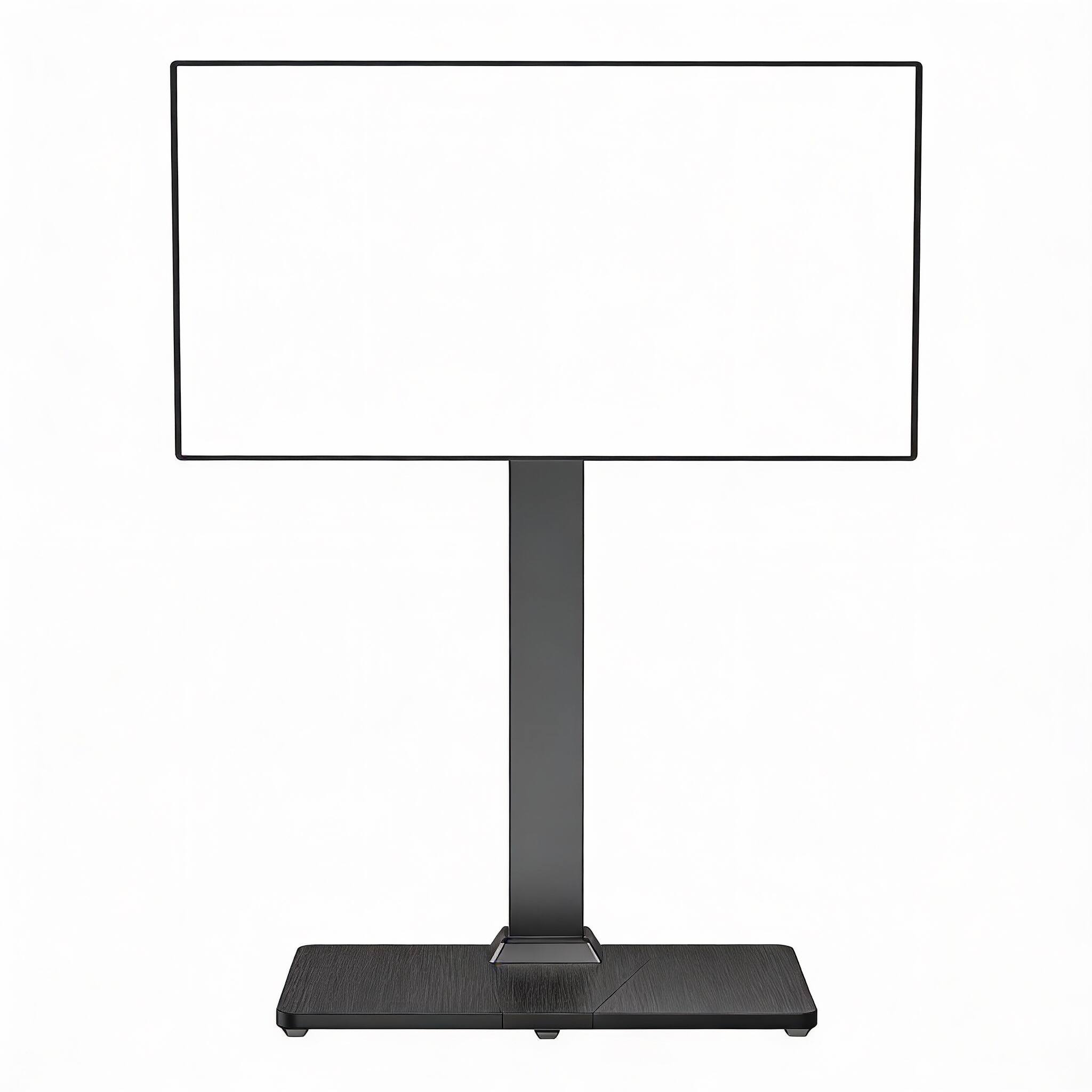 Frangdom - Swivel Floor TV Stand 32-70" 9-Level Height Wood Base VESA 400 - Black