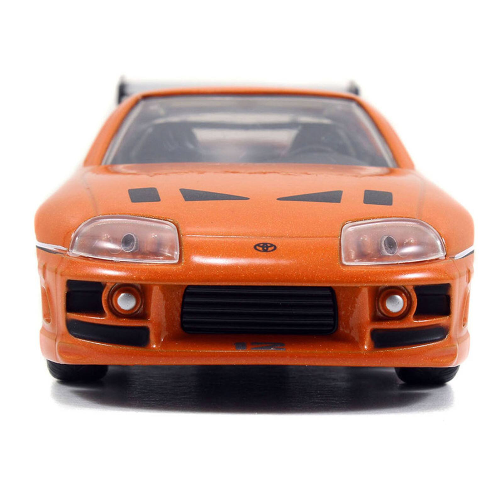 Alt View 3. Jada - Brian's Toyota Supra Orange with Graphics "Fast & Furious 25th Anniversary" Series 1/32 Diecast Car Model by Jada.