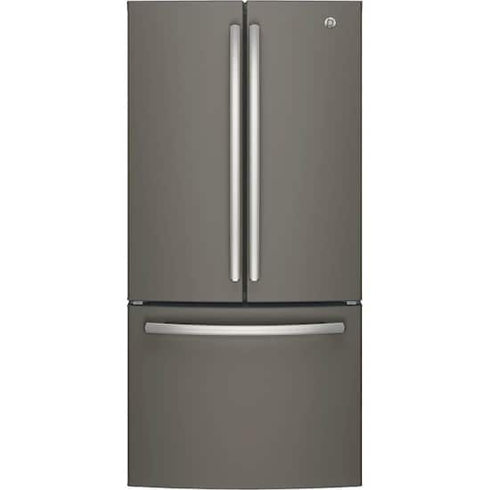 Ge 18 6 Cu Ft French Door Counter Depth Refrigerator Slate Gwe19jmles Best Buy