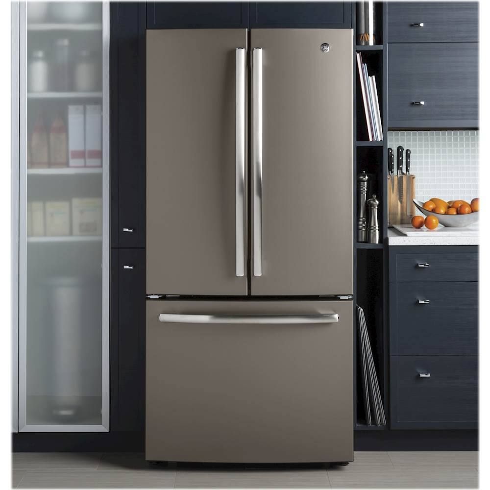 Alt View 13. GE - 18.6 Cu. Ft. French Door Counter-Depth Refrigerator - Slate.