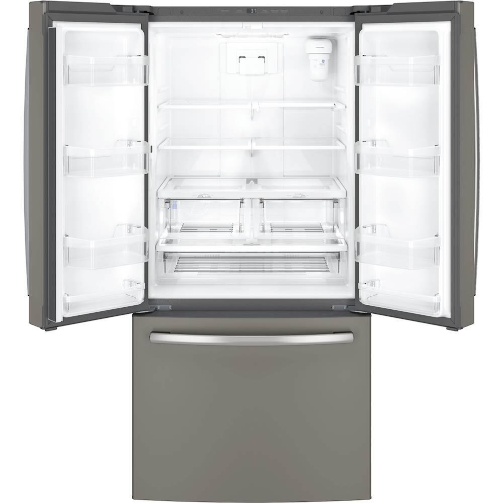 Alt View 2. GE - 18.6 Cu. Ft. French Door Counter-Depth Refrigerator - Slate.