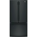 GE - 18.6 Cu. Ft. French Door Counter-Depth Refrigerator - High Gloss Black