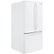 Angle. GE - 18.6 Cu. Ft. French Door Counter-Depth Refrigerator - High Gloss White.