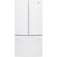 GE - 18.6 Cu. Ft. French Door Counter-Depth Refrigerator - High Gloss White - Front_Zoom