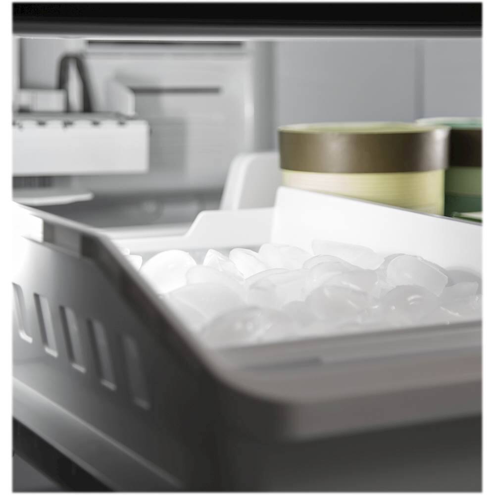 Alt View 13. GE - 18.6 Cu. Ft. French Door Counter-Depth Refrigerator - High Gloss White.