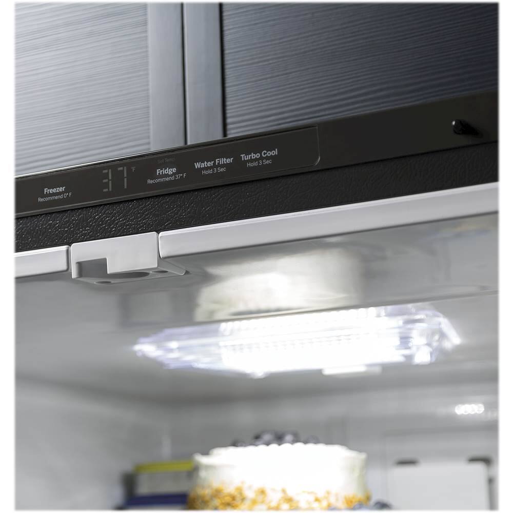 Alt View 17. GE - 18.6 Cu. Ft. French Door Counter-Depth Refrigerator - High Gloss White.