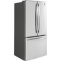 Angle Zoom. GE - 18.6 Cu. Ft. French Door Counter-Depth Refrigerator - Stainless steel.