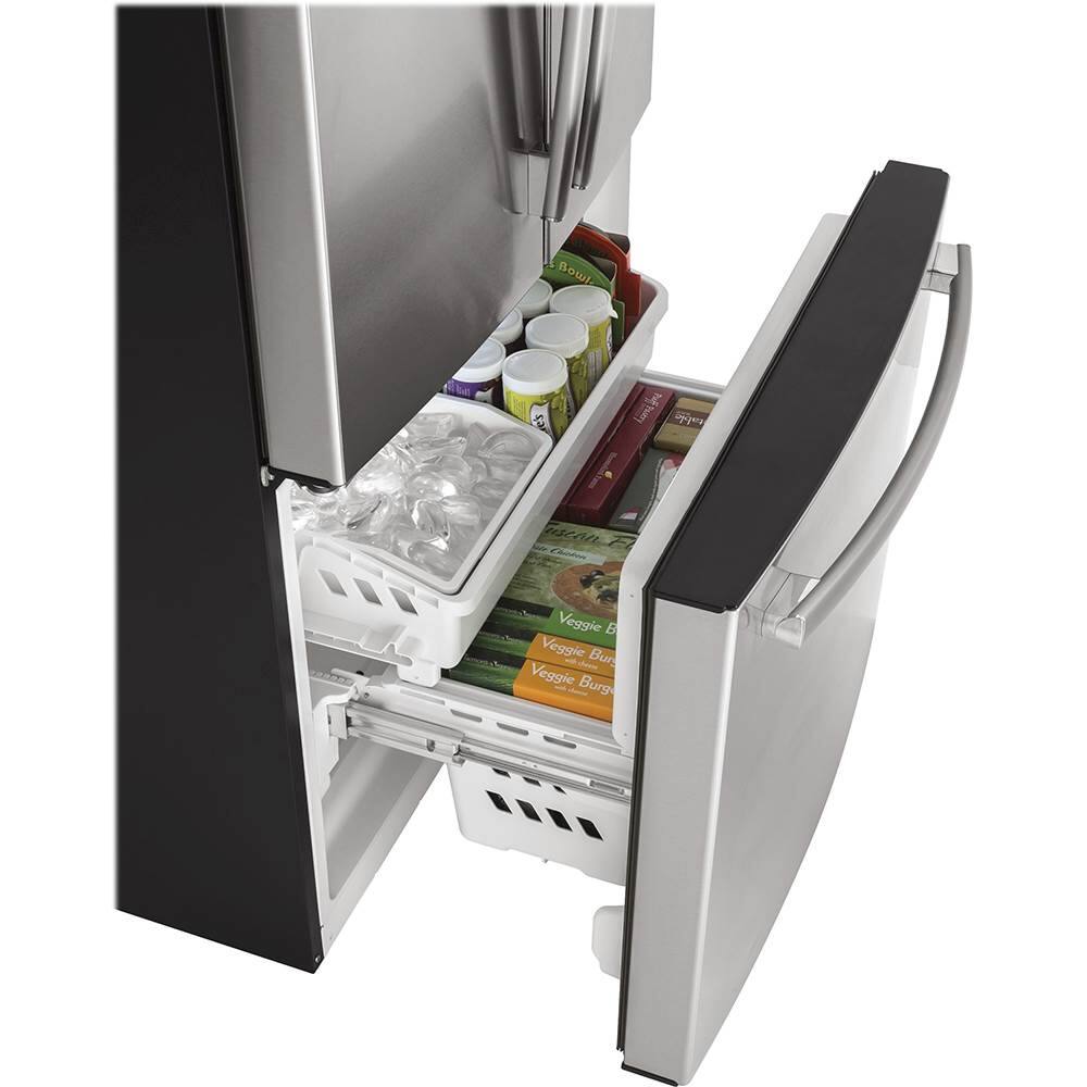Alt View 11. GE - 18.6 Cu. Ft. French Door Counter-Depth Refrigerator.