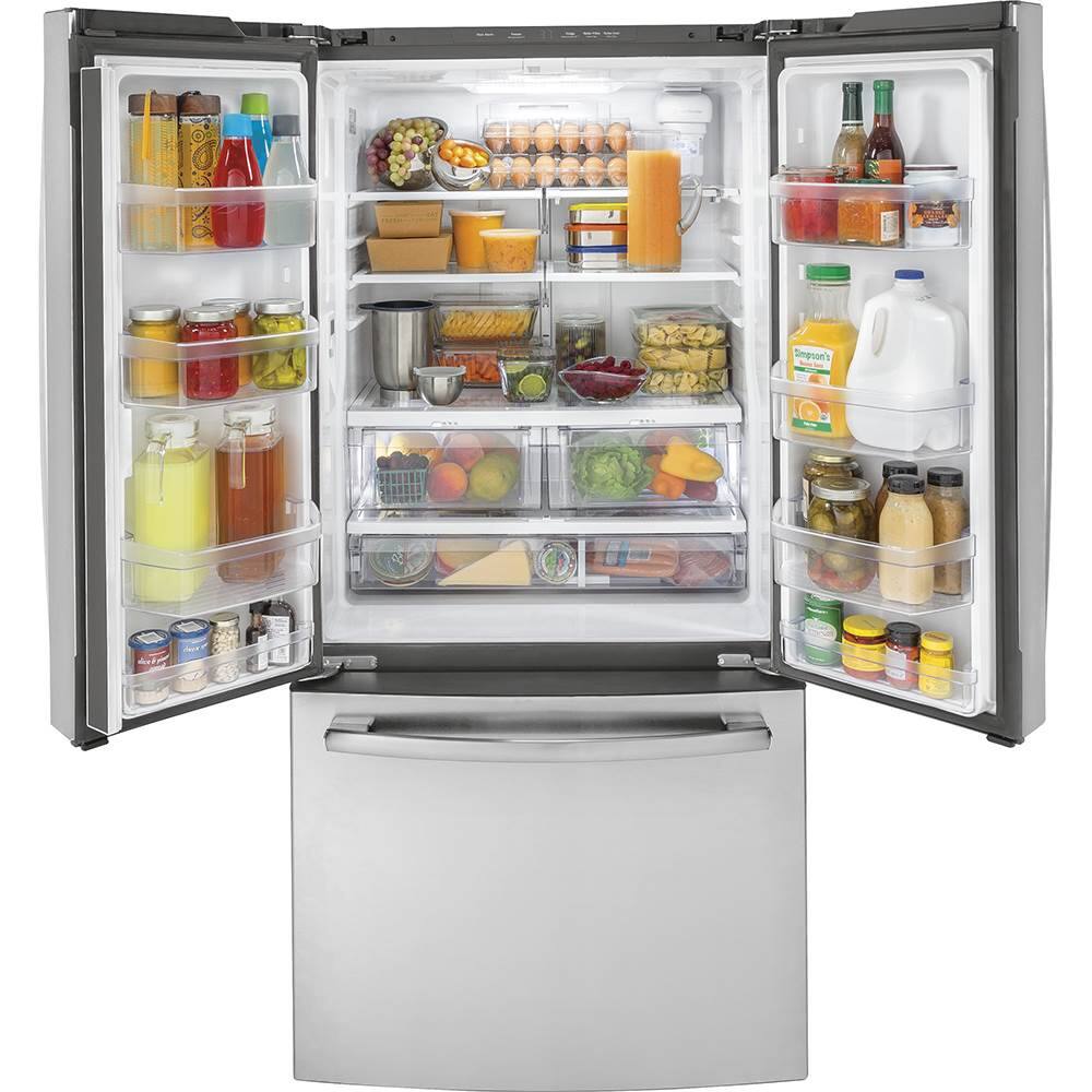 Alt View 1. GE - 18.6 Cu. Ft. French Door Counter-Depth Refrigerator.