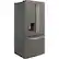 Angle. GE - 17.5 Cu. Ft. French Door Counter-Depth Refrigerator - Fingerprint resistant slate.