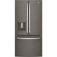 GE - 17.5 Cu. Ft. French Door Counter-Depth Refrigerator - Slate - Front_Zoom
