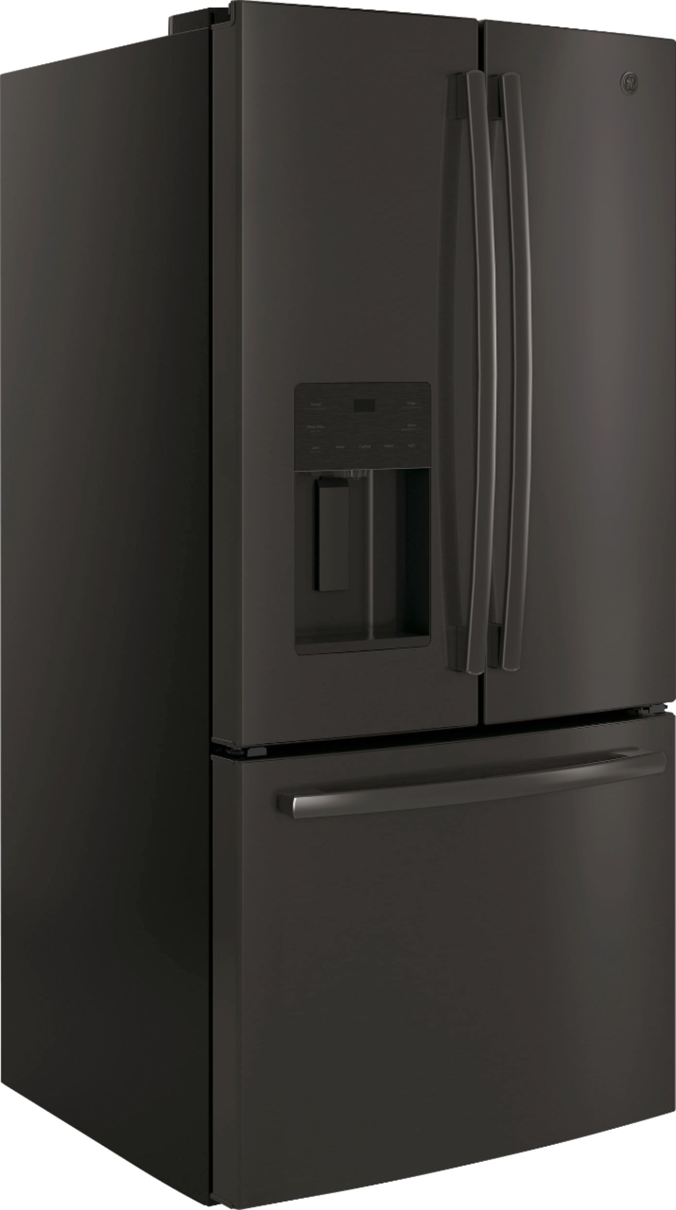 Best Buy: GE 17.5 Cu. Ft. French Door Counter-Depth Refrigerator Black Black Stainless Steel Refrigerator Best Buy