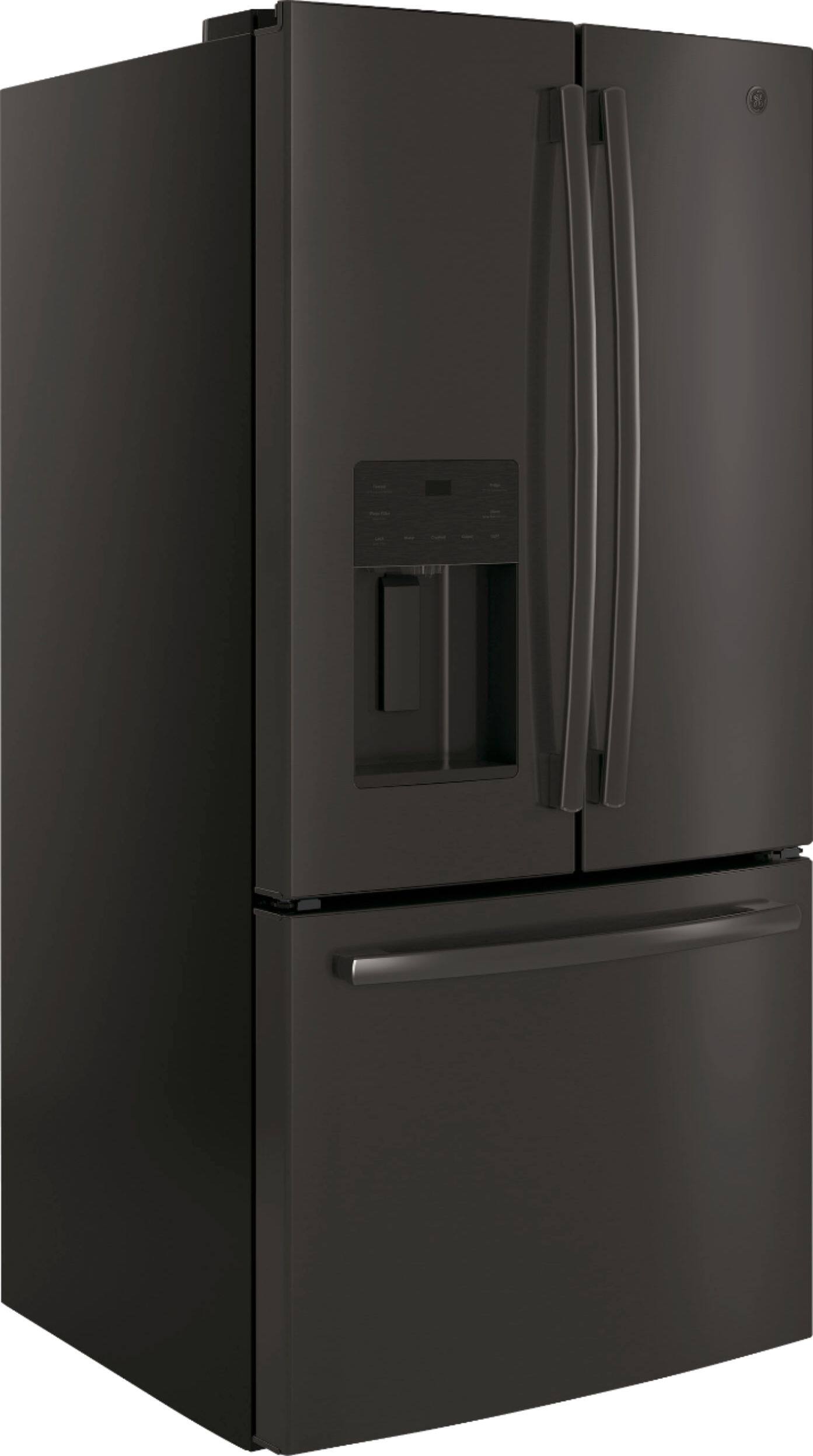 Angle. GE - 17.5 Cu. Ft. French Door Counter-Depth Refrigerator.