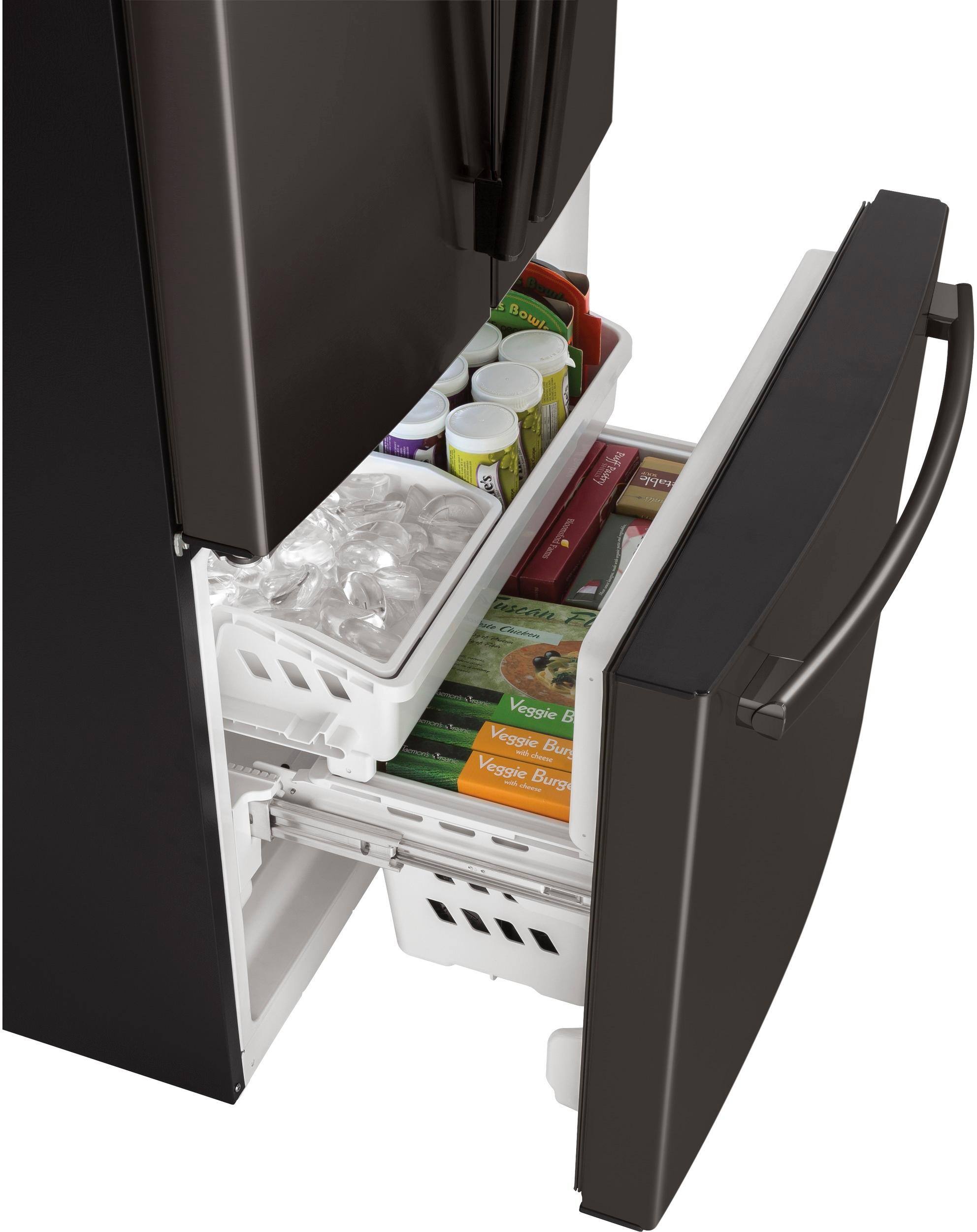 Alt View 3. GE - 17.5 Cu. Ft. French Door Counter-Depth Refrigerator.