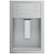 Alt View Zoom 4. GE - 17.5 Cu. Ft. French Door Counter-Depth Refrigerator - Stainless steel.