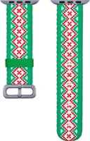 Dynex™ - Holiday Sweater Nylon Band for Apple Watch 42, 44, 45mm (Series 1-8) and Apple Watch Ultra 49mm - Green/Red/White - Angle_Zoom