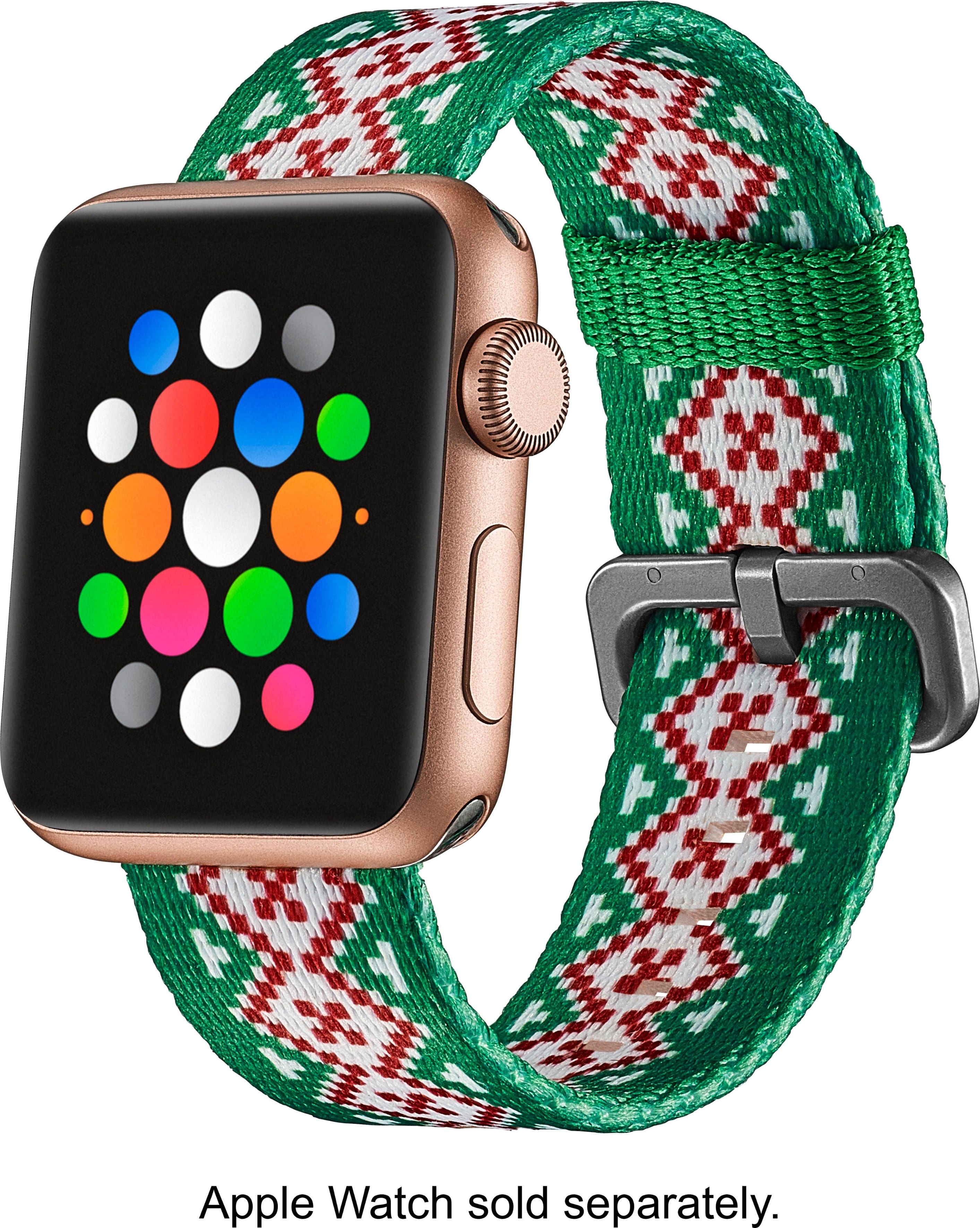 Red and green apple watch online band