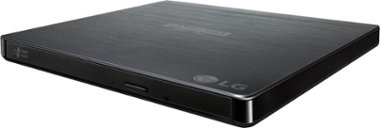 LG - 6x External Blu-ray Disc Double-Layer DVD±RW/CD-RW Drive - Black - Front_Zoom