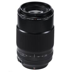 Front. Fujifilm - XF 80mm f/2.8 R LM OIS WR Macro Optical Macro Lens - Black.
